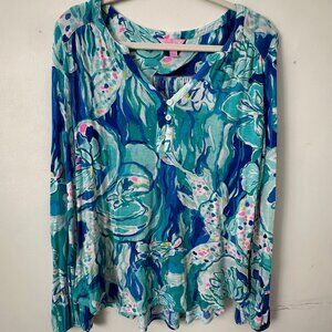 Lilly Pulitzer Aquatic Garden Lilas Top